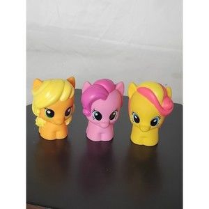 Playskool Friends Lot Of 3‎ My Little Pony Figures Yellow, Pink, Orange